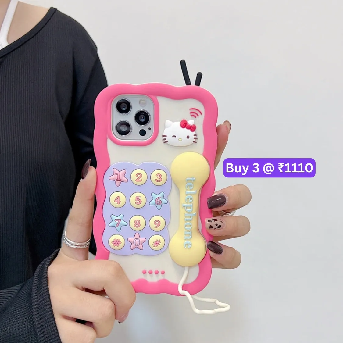 Kitty Telephone TPU (Soft) Silicone Phone Case - iPhone 15 Pro Max