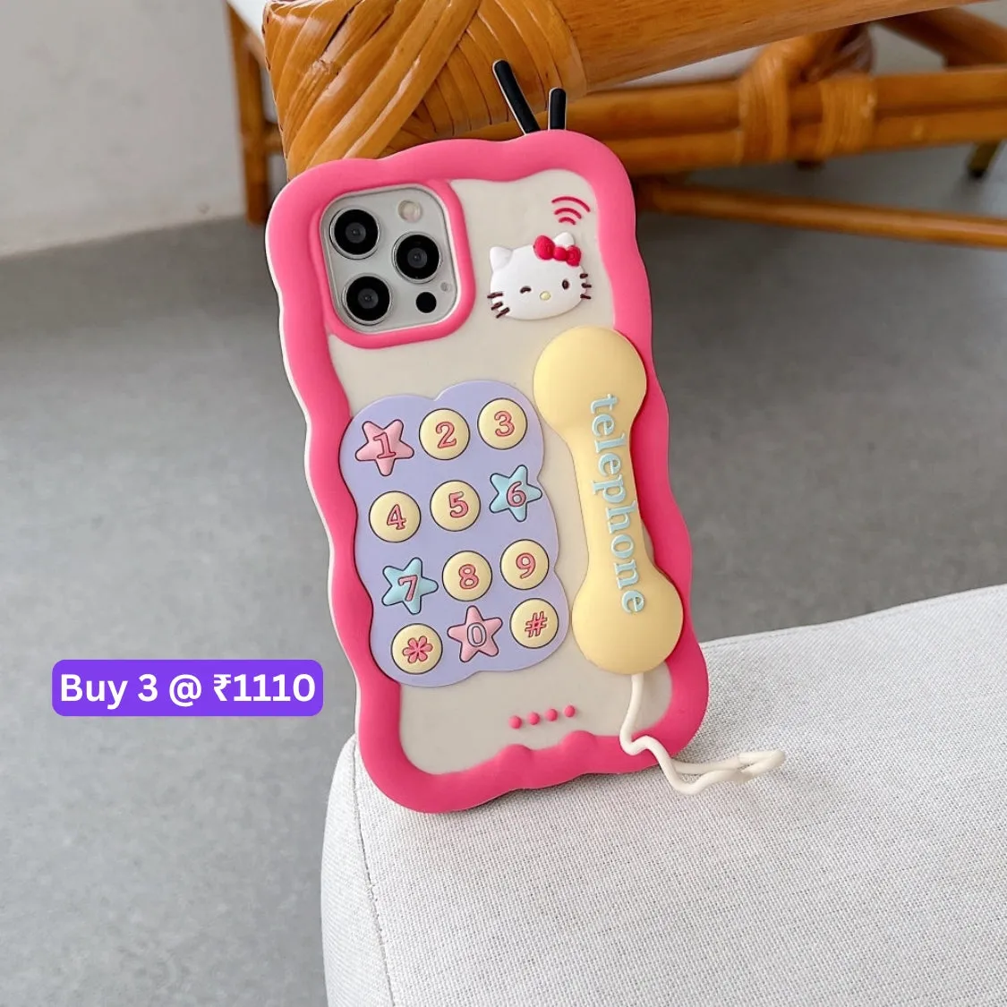 Kitty Telephone TPU (Soft) Silicone Phone Case - iPhone 15 Pro Max