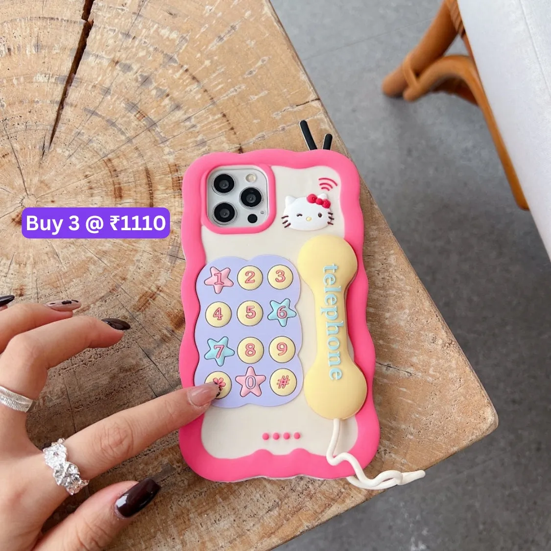 Kitty Telephone TPU (Soft) Silicone Phone Case - iPhone 15 Pro Max