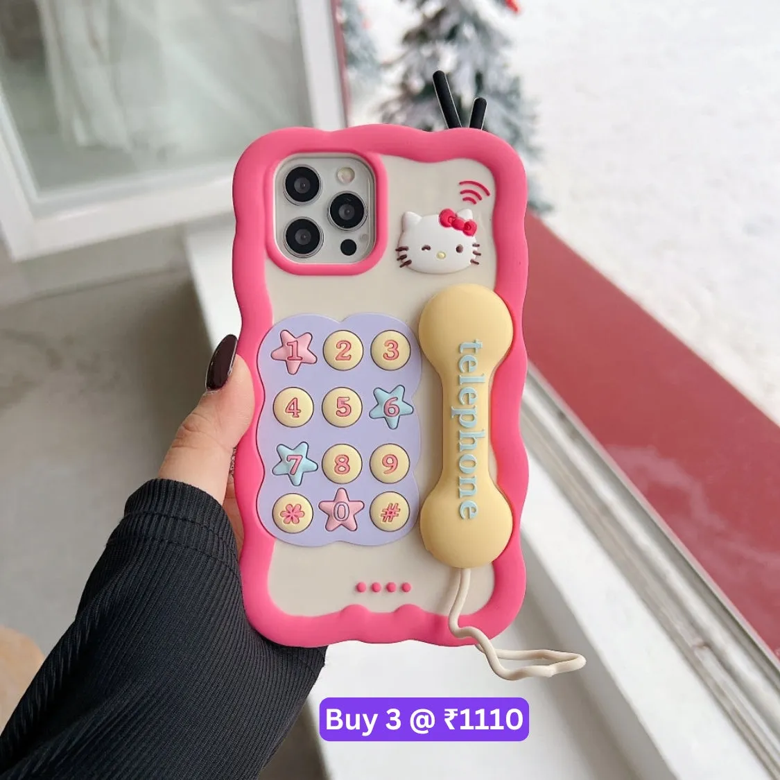 Kitty Telephone TPU (Soft) Silicone Phone Case - iPhone 15 Pro Max
