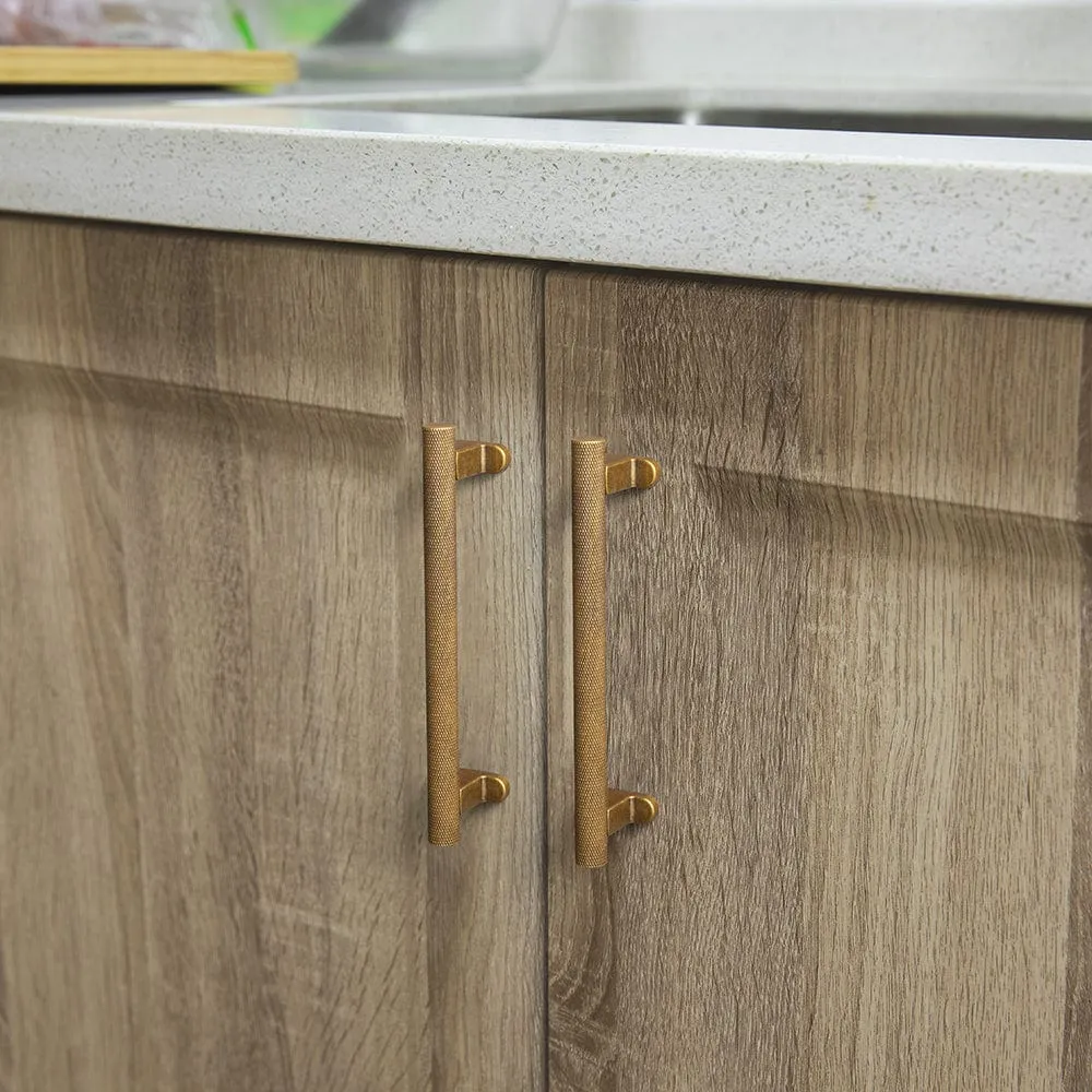 Knurled Metal Alloy Cabinet Pulls Retro L-Bracket Cabinet Handles Kitchen Hardware