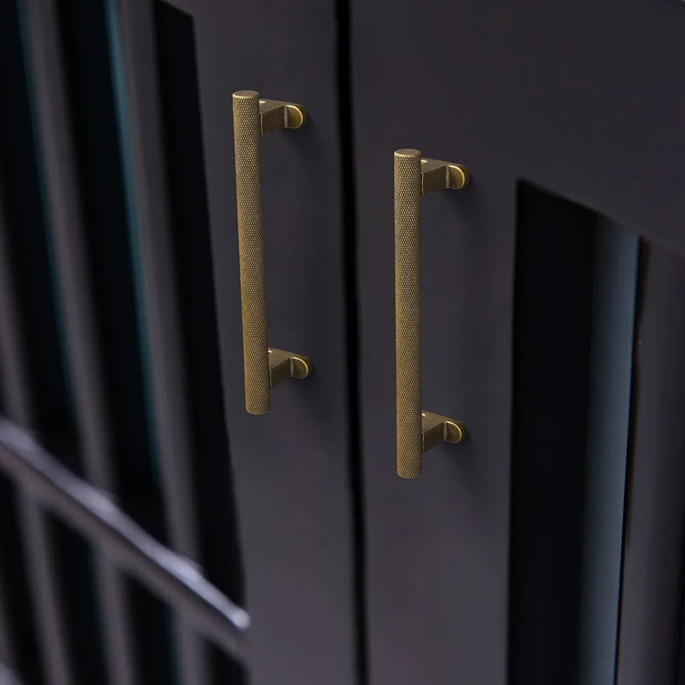 Knurled Metal Alloy Cabinet Pulls Retro L-Bracket Cabinet Handles Kitchen Hardware