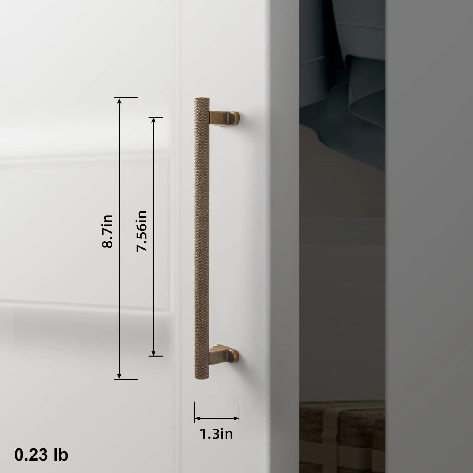 Knurled Metal Alloy Cabinet Pulls Retro L-Bracket Cabinet Handles Kitchen Hardware
