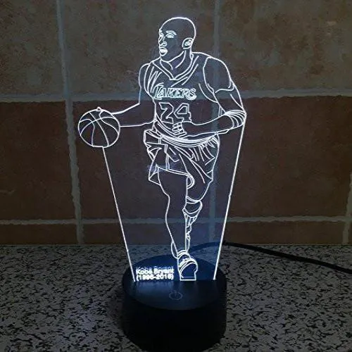Kobe Bryant Basketball Hologram LED Night Light Lamp - Color Changing