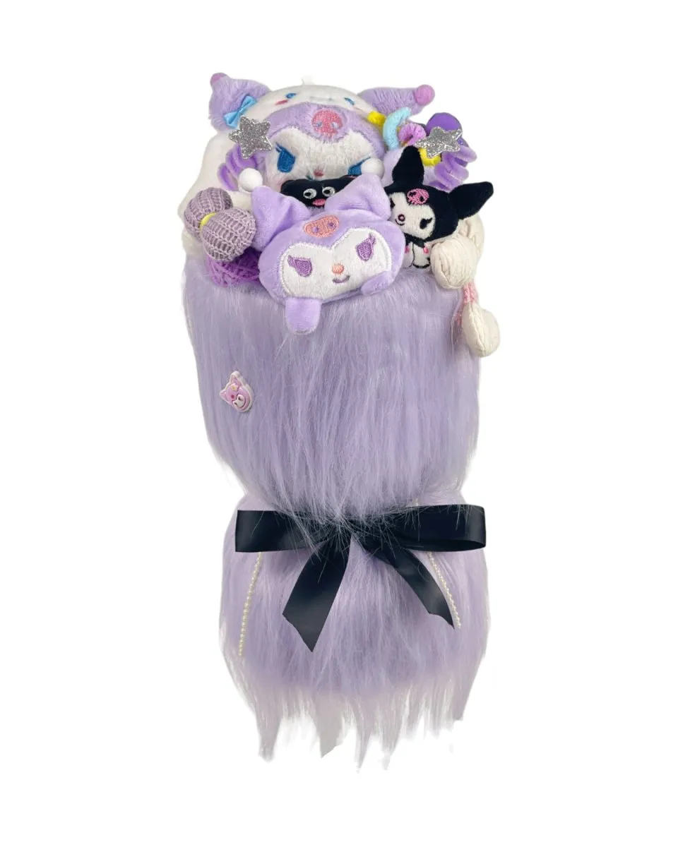 Kuromi in a Faux Fur - Fluffy Soft Toy Bouquet