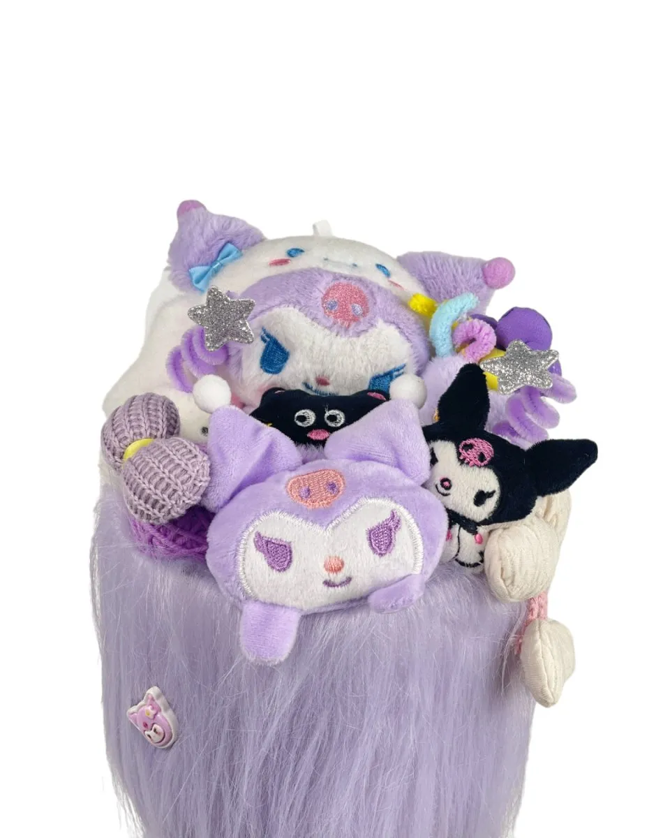 Kuromi in a Faux Fur - Fluffy Soft Toy Bouquet
