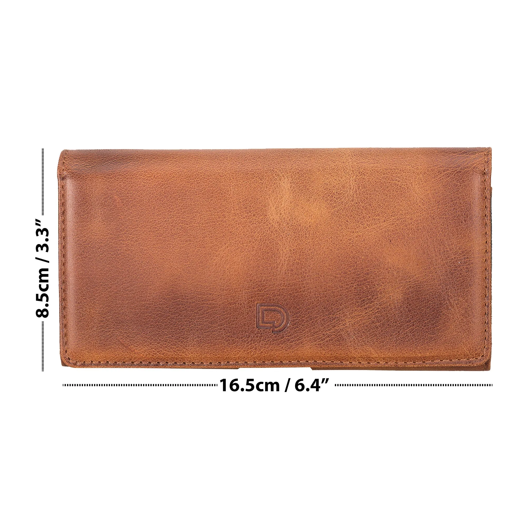 Leather Phone Holster with Magnetic Belt (Brown)