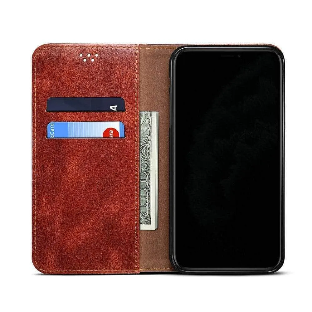 Leather Texture Magnetic Samsung S21 Book Cover