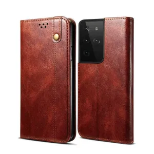 Leather Texture Magnetic Samsung S21 Book Cover