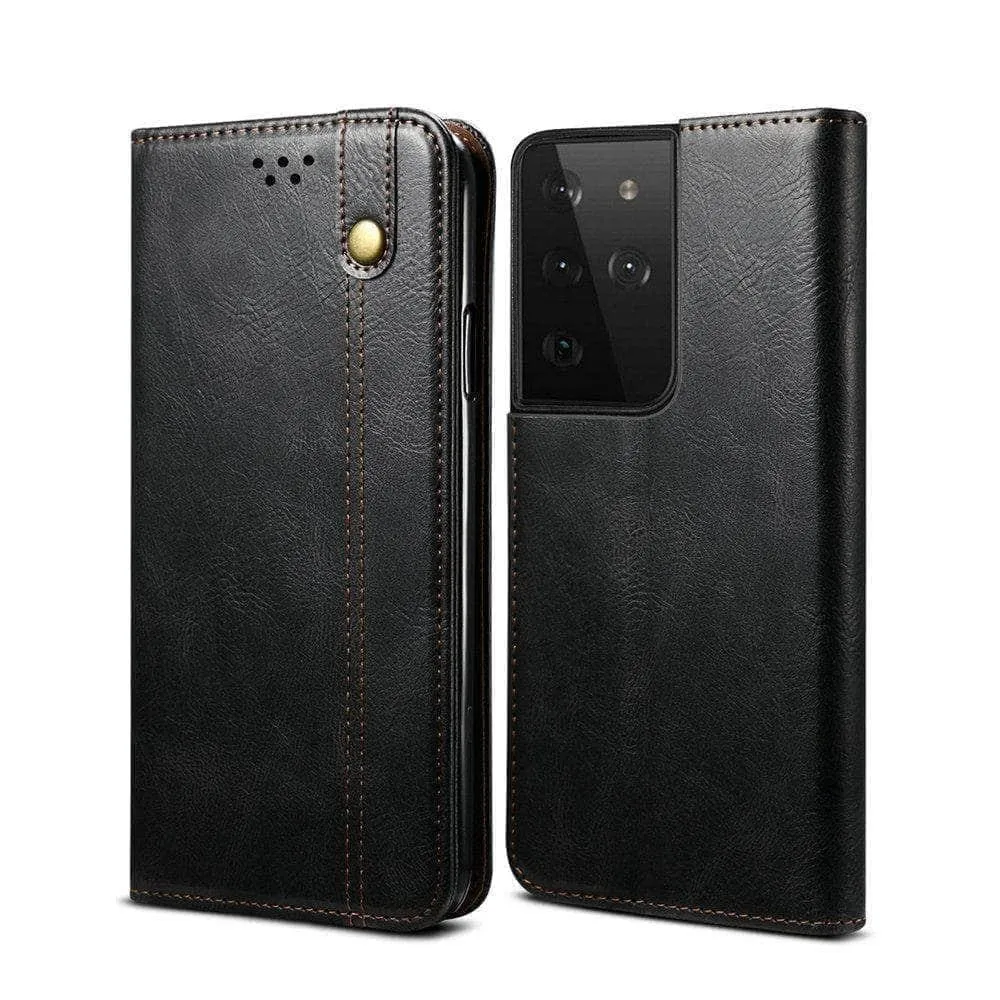 Leather Texture Magnetic Samsung S21 Book Cover