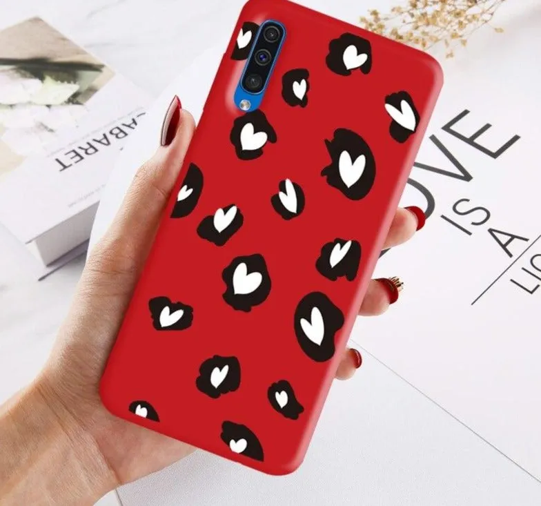 Leopard Print Heart Phone Cover