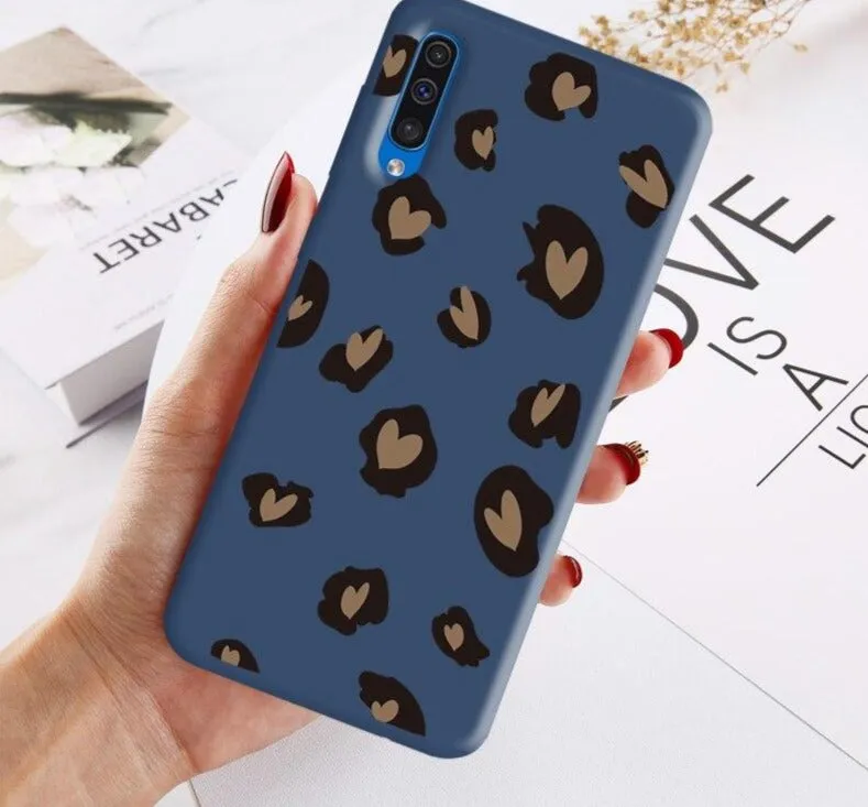Leopard Print Heart Phone Cover