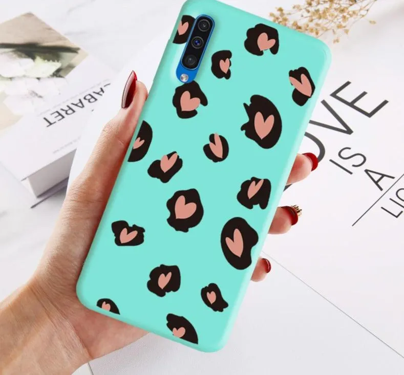 Leopard Print Heart Phone Cover