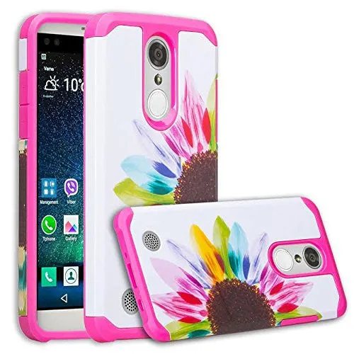 LG Aristo Case, K4 2017, K8 2017, Risio 2, Phoenix 3, Fortune, Slim Hybrid [Shock/Impact Resistant] Dual Layer Case Cover - Vivid Sunflower