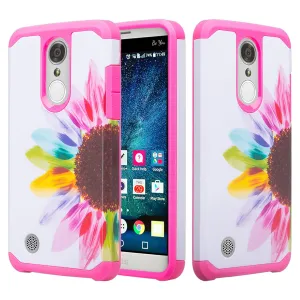 LG Aristo Case, K4 2017, K8 2017, Risio 2, Phoenix 3, Fortune, Slim Hybrid [Shock/Impact Resistant] Dual Layer Case Cover - Vivid Sunflower