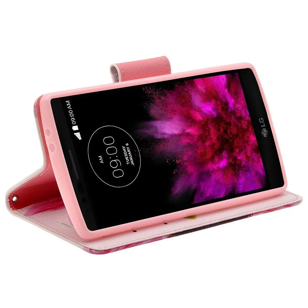 LG G Stylo Case, LG G Vista 2 Case, Wrist Strap Magnetic Flip Fold[Kickstand] Pu Leather Wallet Case with ID & Credit Card Slots for LG Vista2/Stylo - Vivid Sunflower