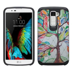 LG K10 / LG Premier LTE Case, Diamond Protective Hybrid Dual Layer Case Cover for LG K10 / LG Premier LTE, Colorful Tree