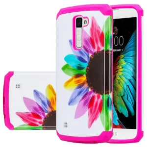 LG K10 / LG Premier LTE Case, Protective Hybrid Dual Layer Case Cover for LG K10 / LG Premier LTE, Sun Flower