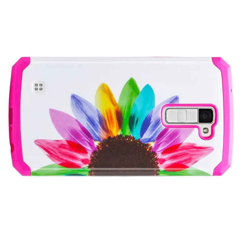 LG K10 / LG Premier LTE Case, Protective Hybrid Dual Layer Case Cover for LG K10 / LG Premier LTE, Sun Flower