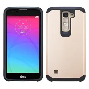 LG K8 | LG Escape 3 Case, Protective Slim Hybrid Dual Layer Armor Case Cover for LG K8 | LG Escape 3 - Gold
