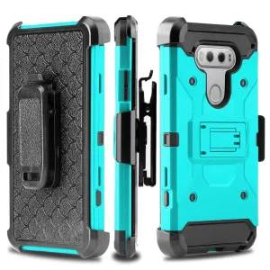LG V20 Case, Premium Tough Hybrid Holster Triple Layer Protector Case [Kickstand] Swivel Locking Belt Clip for LG V20- Teal