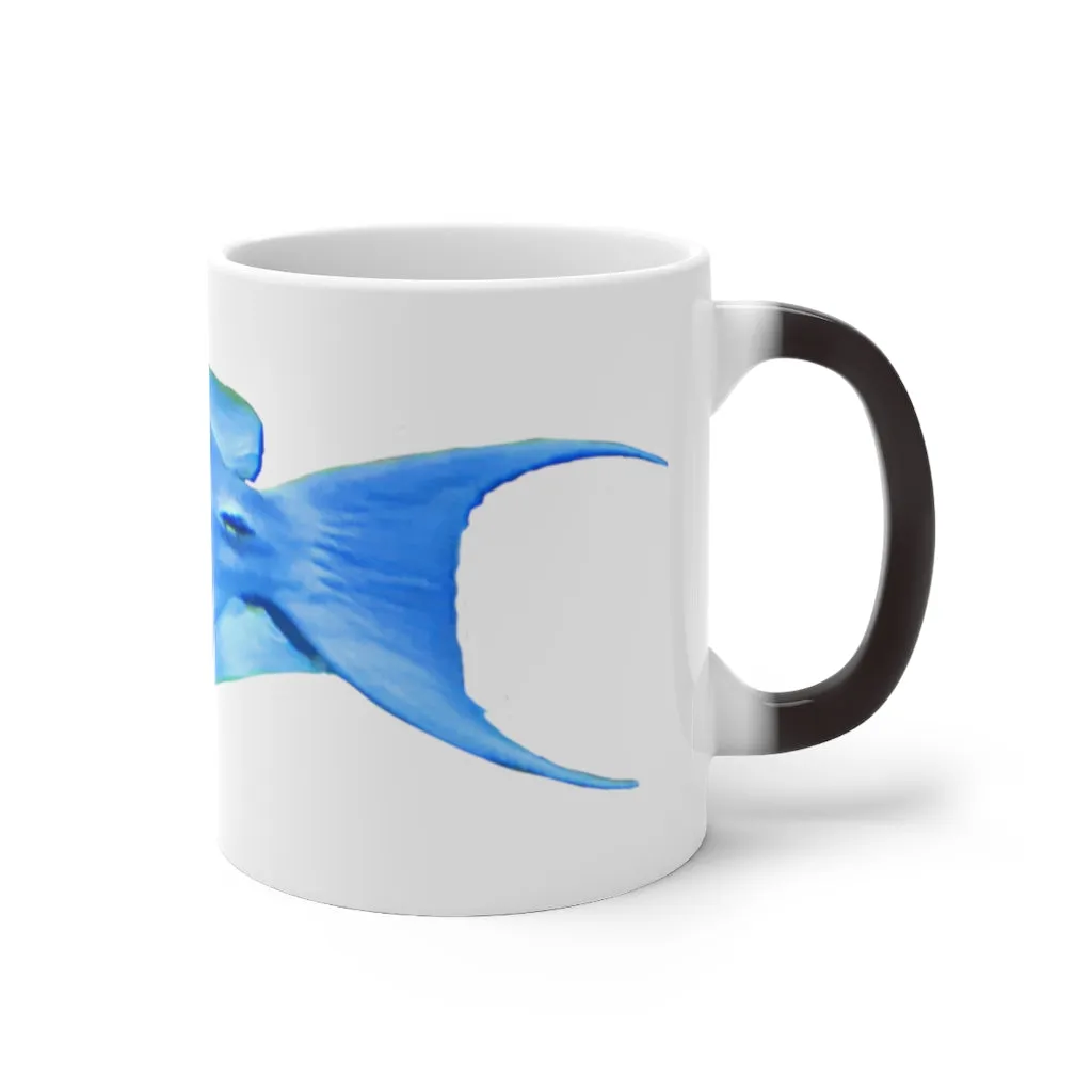 Light Blue and Yellow Fish Color Changing Mug