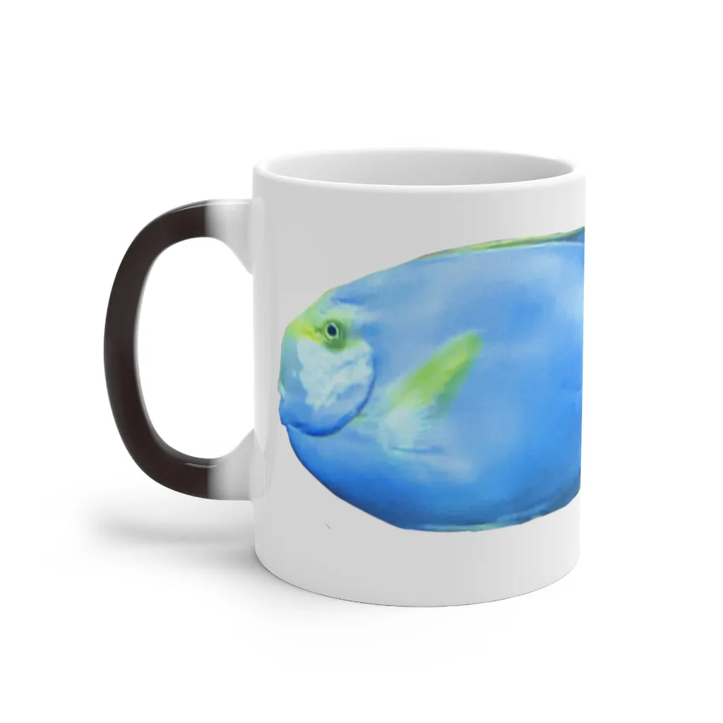 Light Blue and Yellow Fish Color Changing Mug