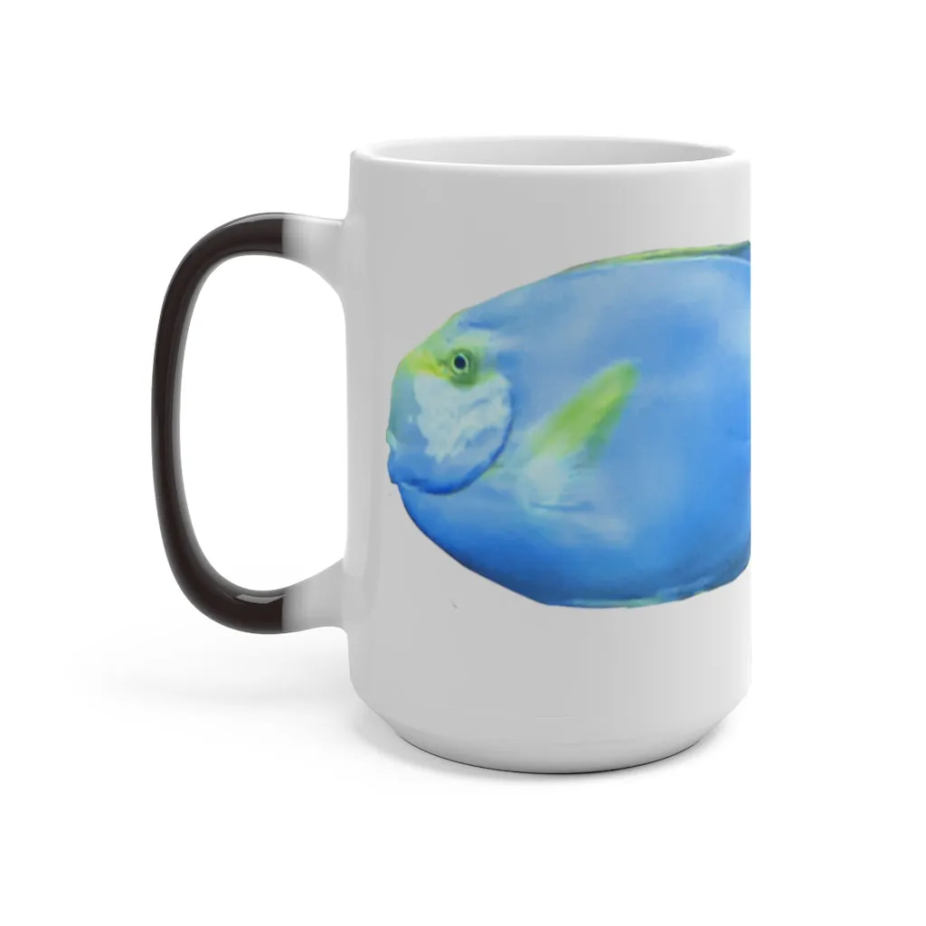 Light Blue and Yellow Fish Color Changing Mug