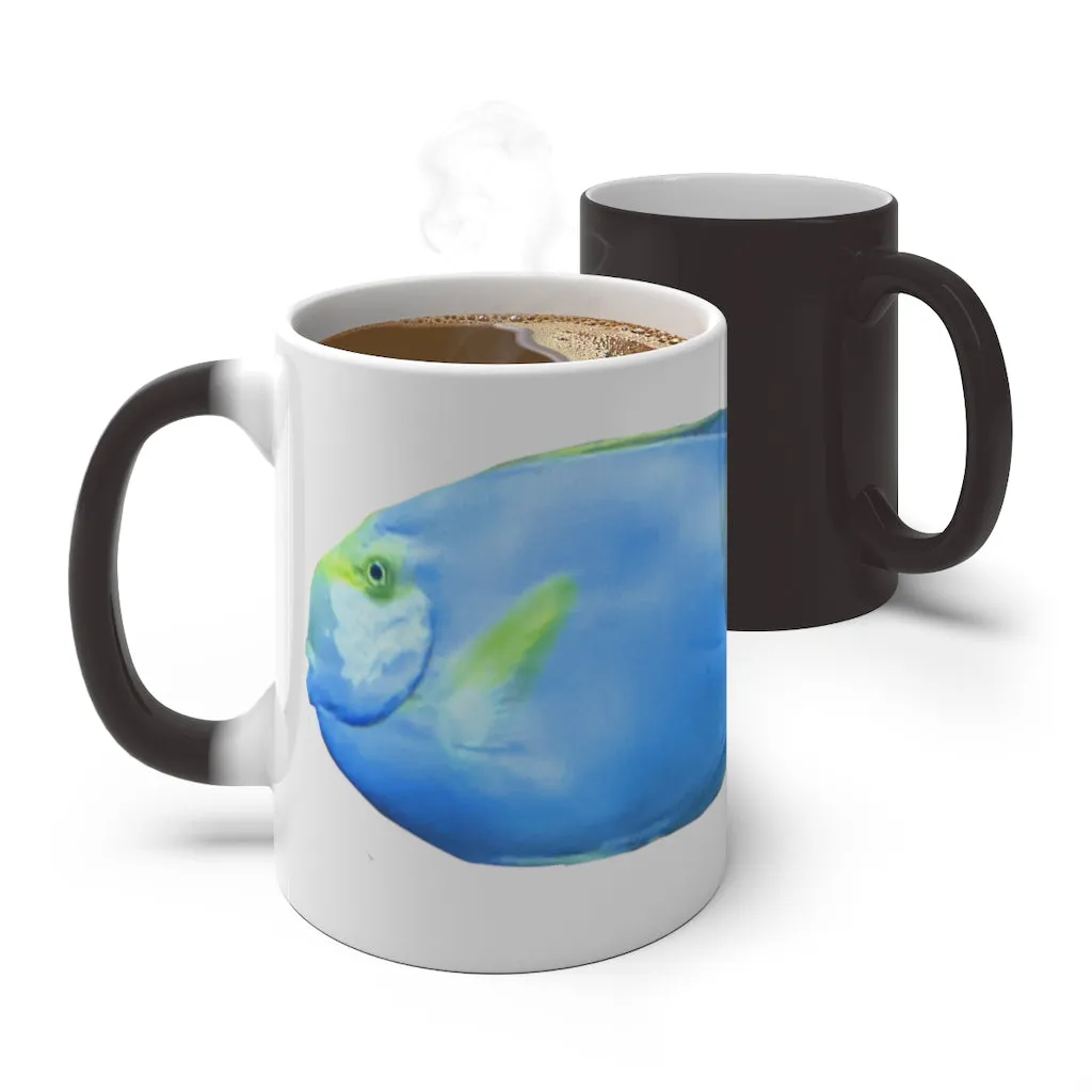 Light Blue and Yellow Fish Color Changing Mug