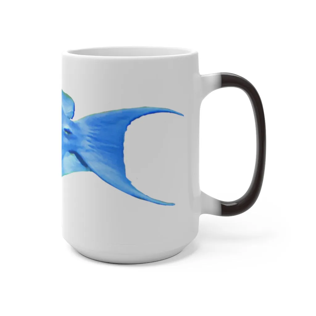 Light Blue and Yellow Fish Color Changing Mug