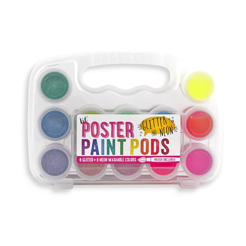 Lil' Poster Paint Pods - Glitter and Neon