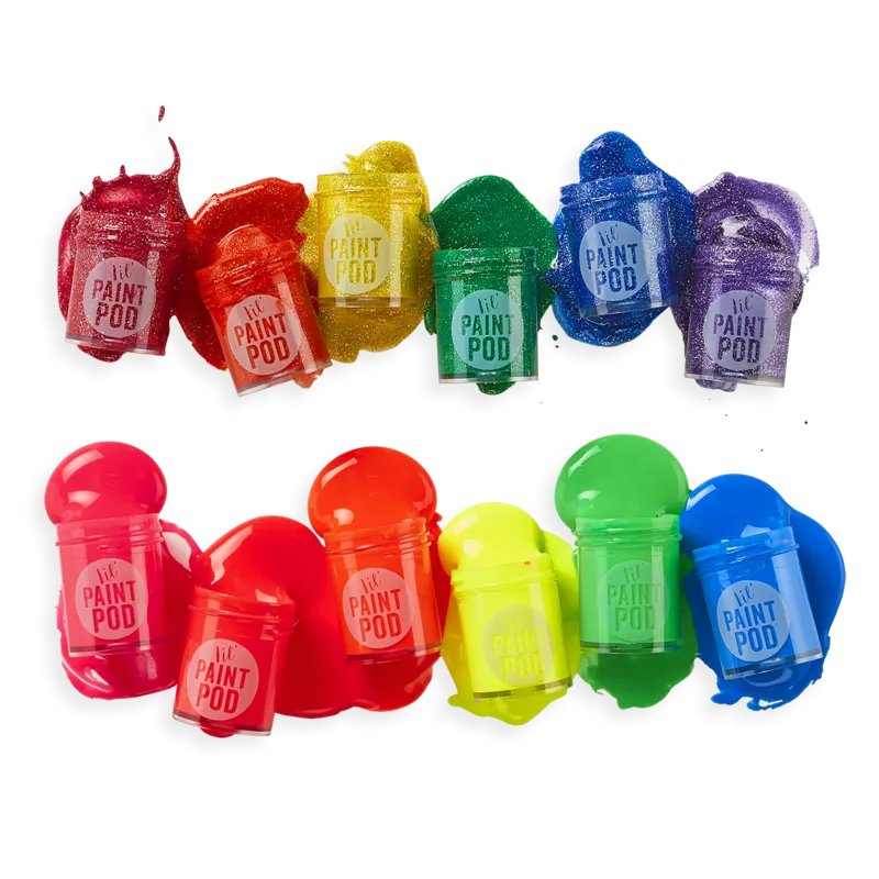 Lil' Poster Paint Pods - Glitter and Neon