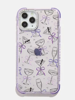 Lilac Cocktail Bows Shock iPhone Case