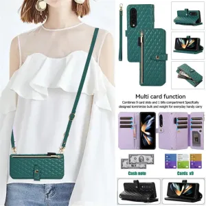 Long lanyard Flip Leather Phone Case