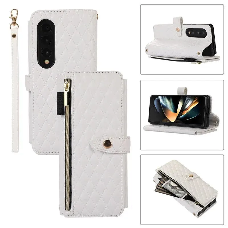 Long lanyard Flip Leather Phone Case