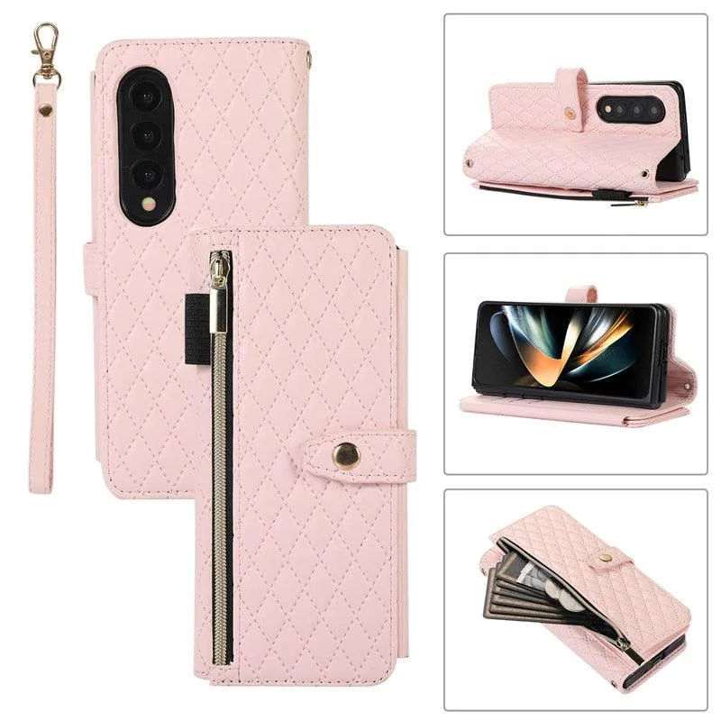 Long lanyard Flip Leather Phone Case
