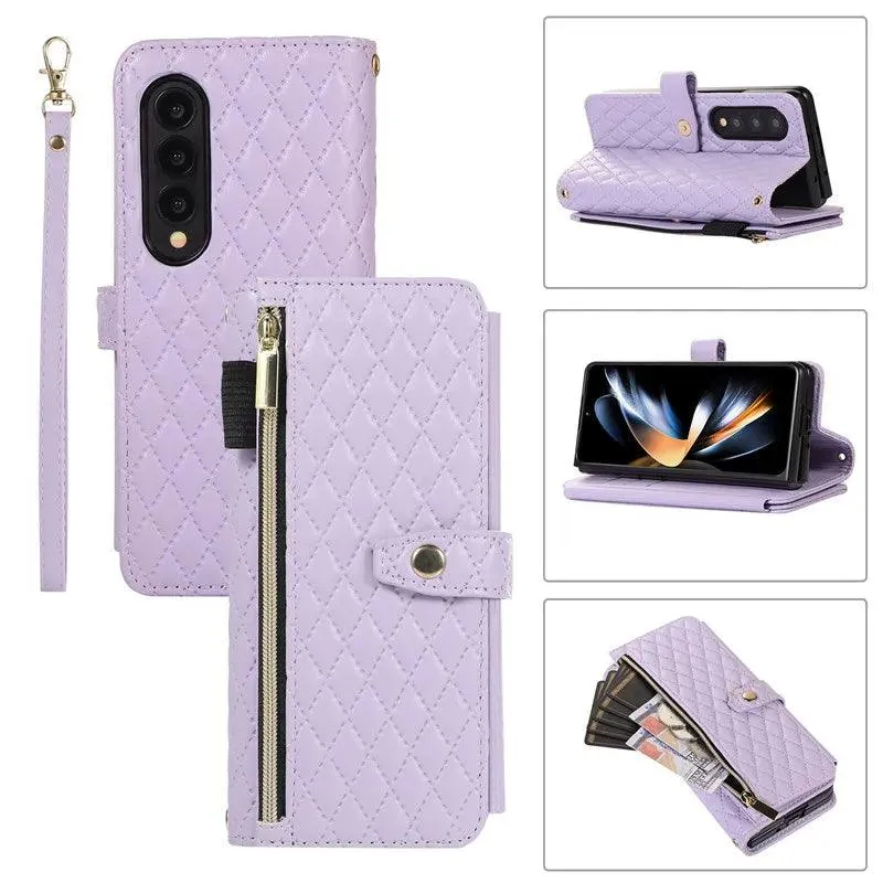 Long lanyard Flip Leather Phone Case