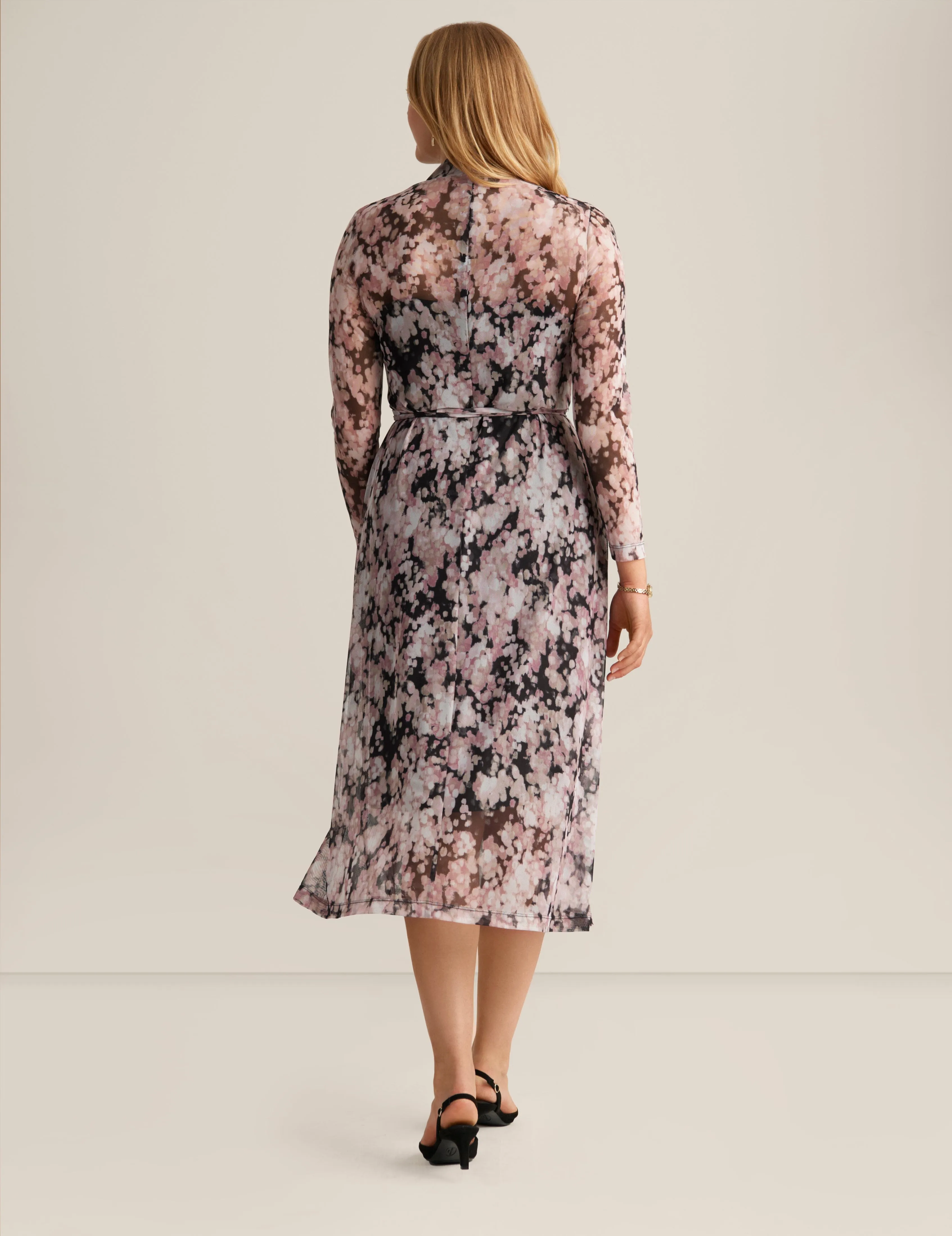 Long Sleeve Mock Neck Midi Dress