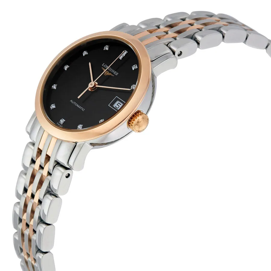 Longines Elegant Automatic Black Dial Ladies Watch L4.309.5.57.7
