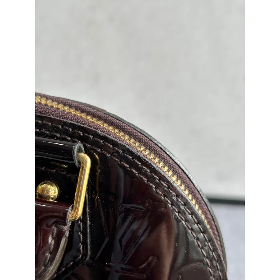 Louis Vuitton Alma BB Black Vernis Leather Two Way Bag