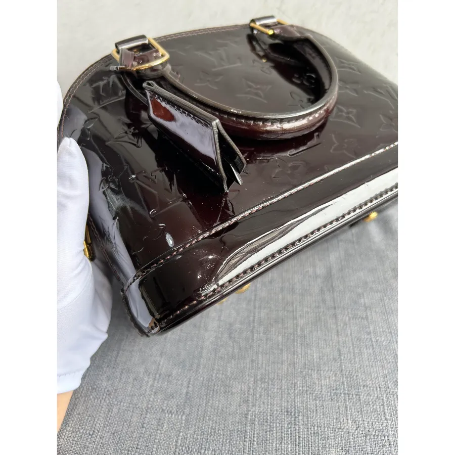 Louis Vuitton Alma BB Black Vernis Leather Two Way Bag