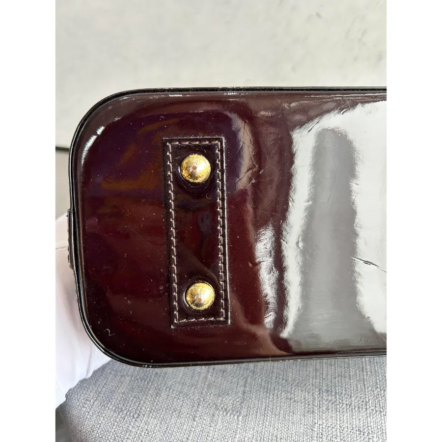 Louis Vuitton Alma BB Black Vernis Leather Two Way Bag
