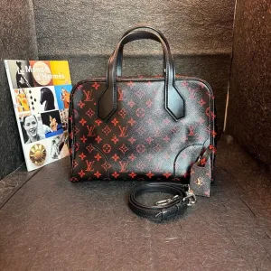 Louis Vuitton Dorabb Black Red Monogram Handbag