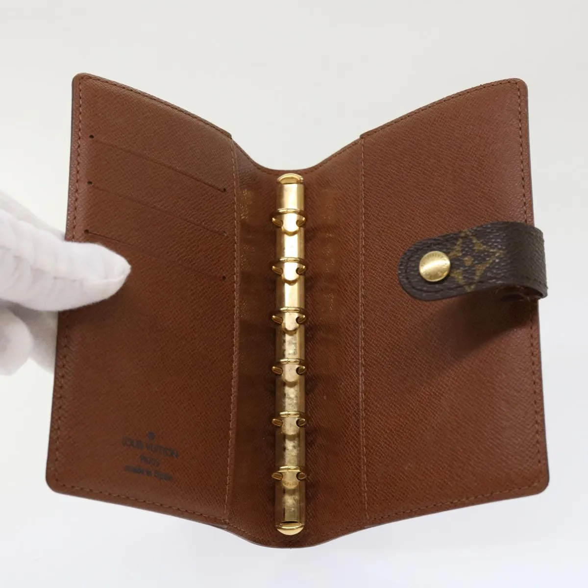 LOUIS VUITTON Monogram Agenda PM Day Planner Cover R20005 LV Auth 47172
