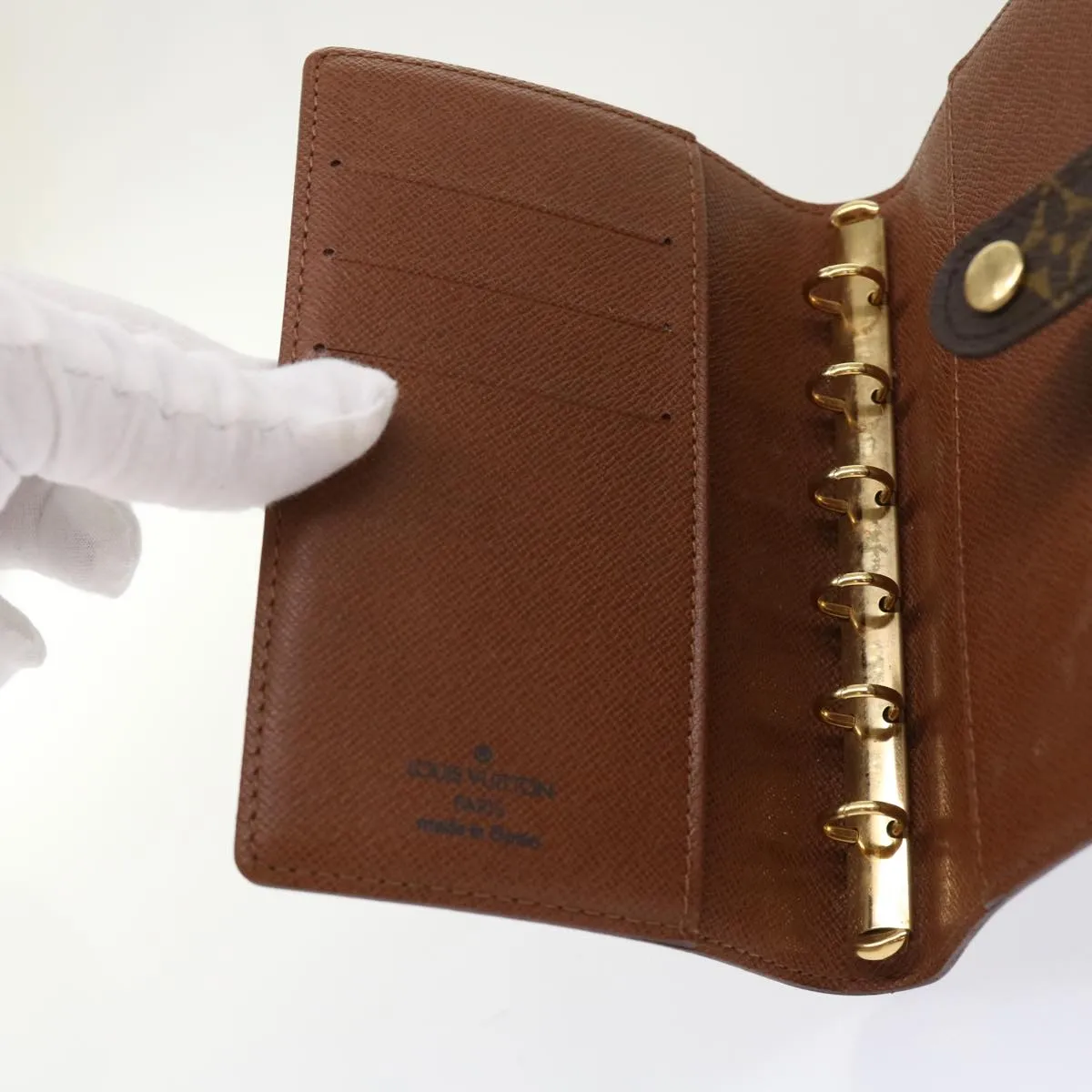 LOUIS VUITTON Monogram Agenda PM Day Planner Cover R20005 LV Auth 47172
