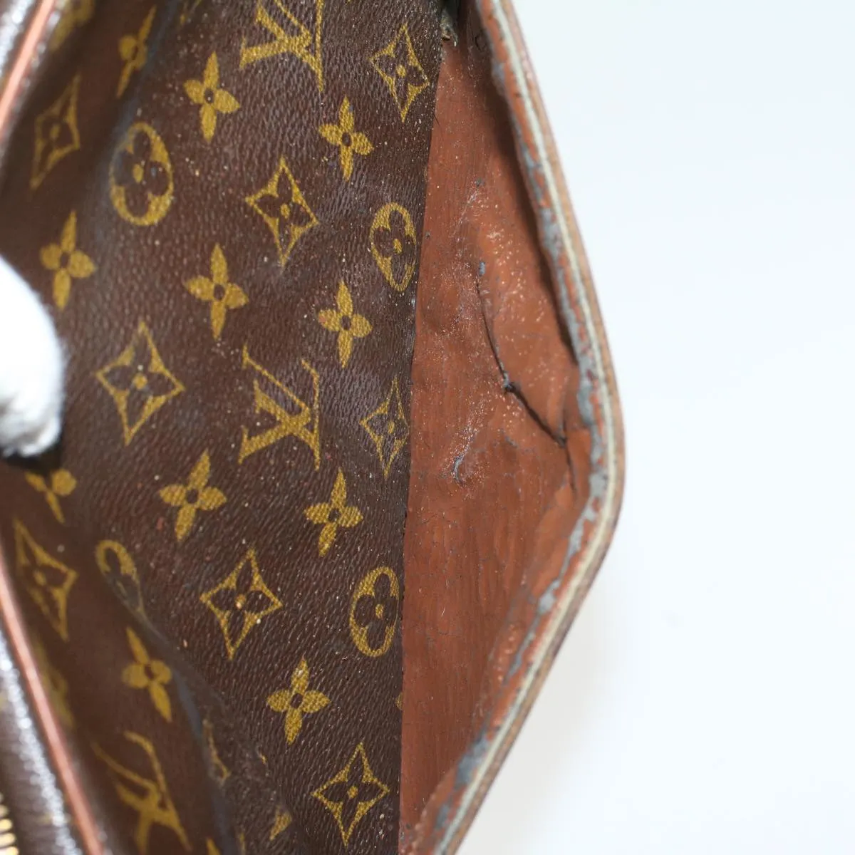 LOUIS VUITTON Monogram Compiegne 28 Clutch Bag M51845 LV Auth bs7250