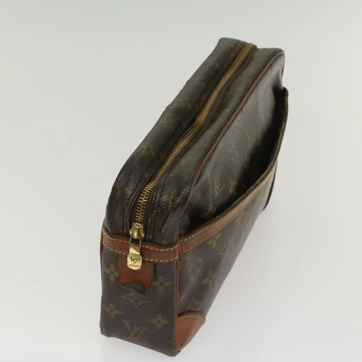 LOUIS VUITTON Monogram Compiegne 28 Clutch Bag M51845 LV Auth bs7250