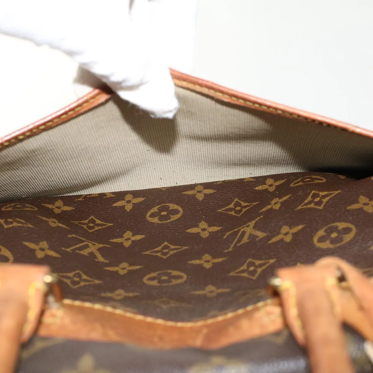 LOUIS VUITTON Monogram Deauville Hand Bag M47270 LV Auth 43920