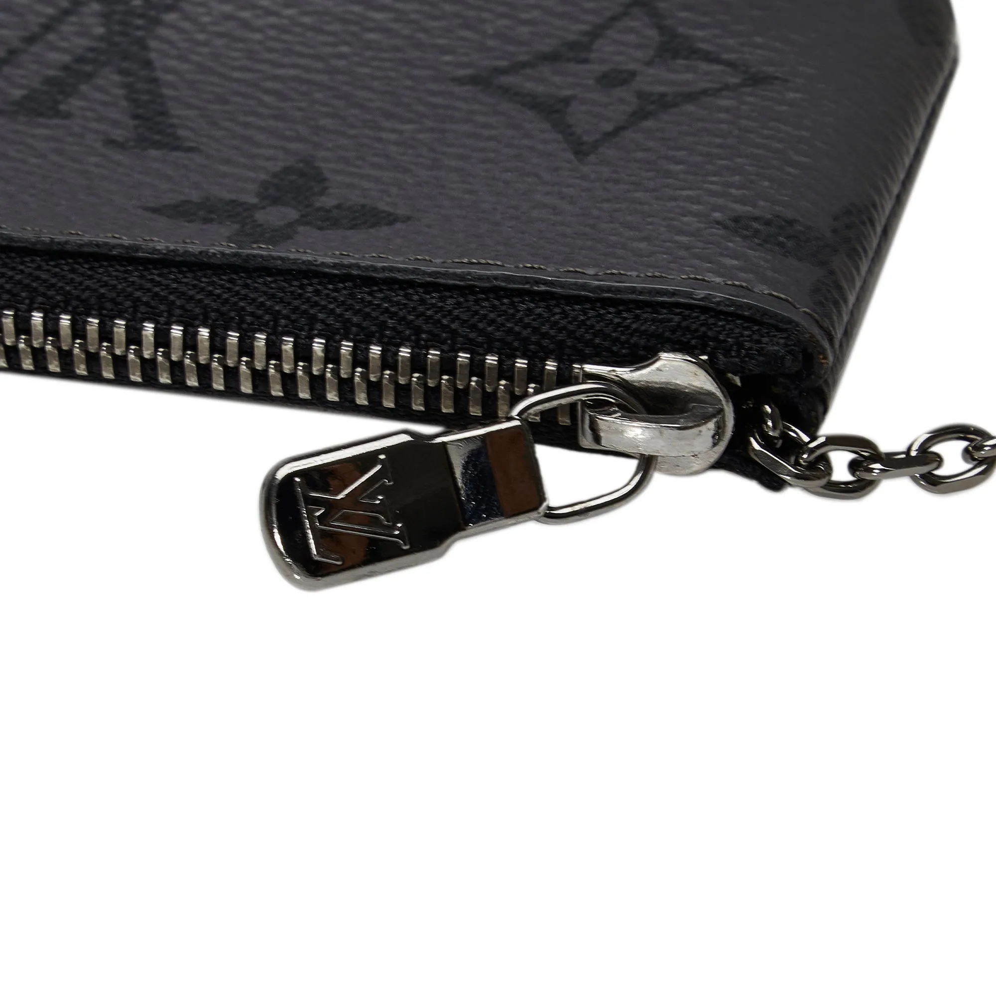 LOUIS VUITTON Monogram Eclipse Reverse Pochette Cles Coin Pouch