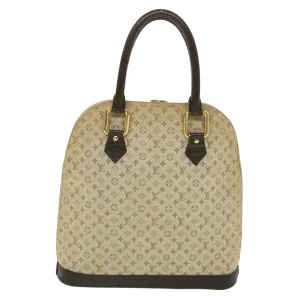 LOUIS VUITTON Monogram Mini Alma Haut Hand Bag Khaki M92203 LV Auth 44187